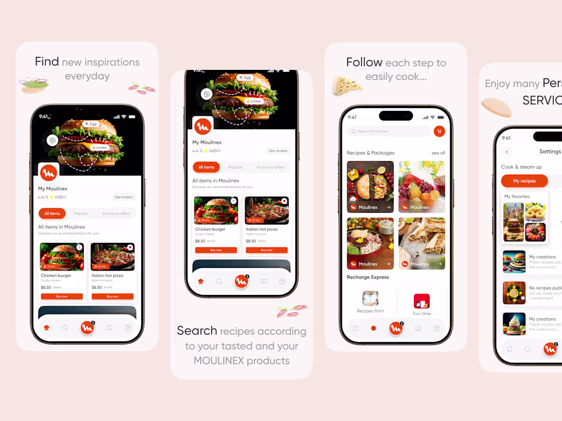 Cover image for Moulinex – Smart Recipe & Cooking Companion App Screenshot