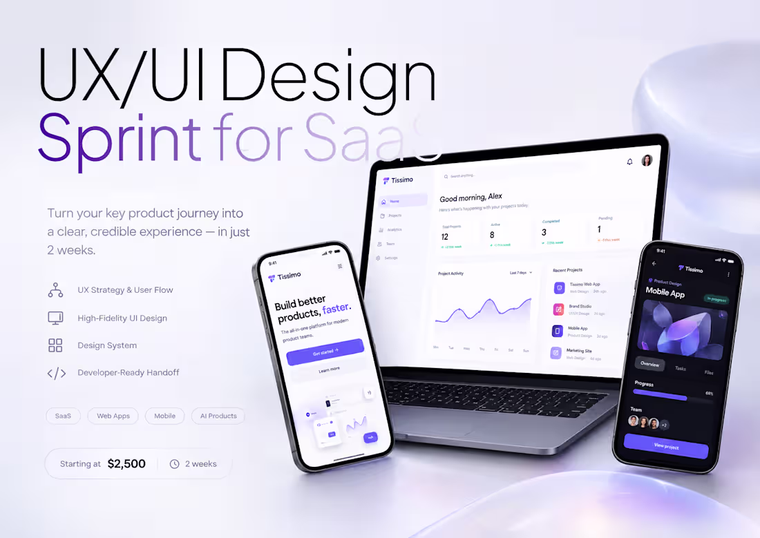 Cover image for UX/UI Design Sprint for SaaS