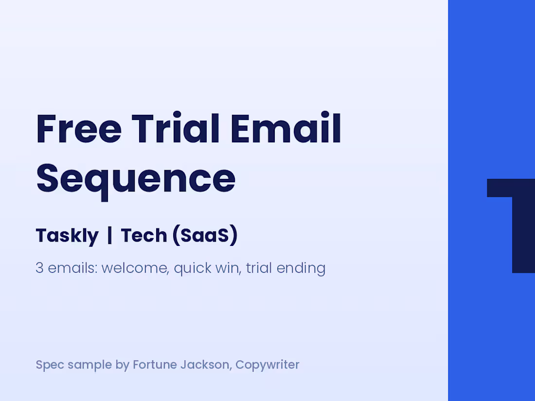Cover image for Free trial email sequence for