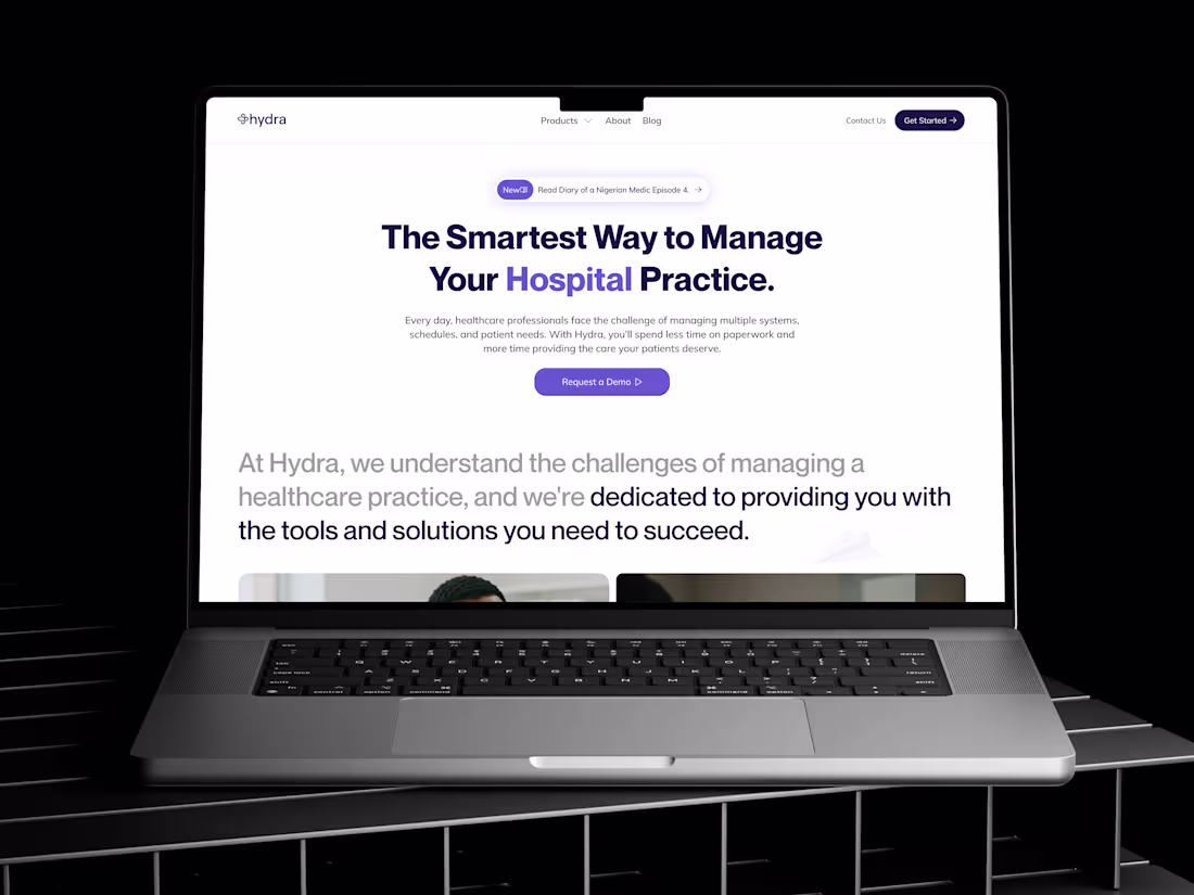 Cover image for a scrollthrough of a marketing website I designed for a heal...