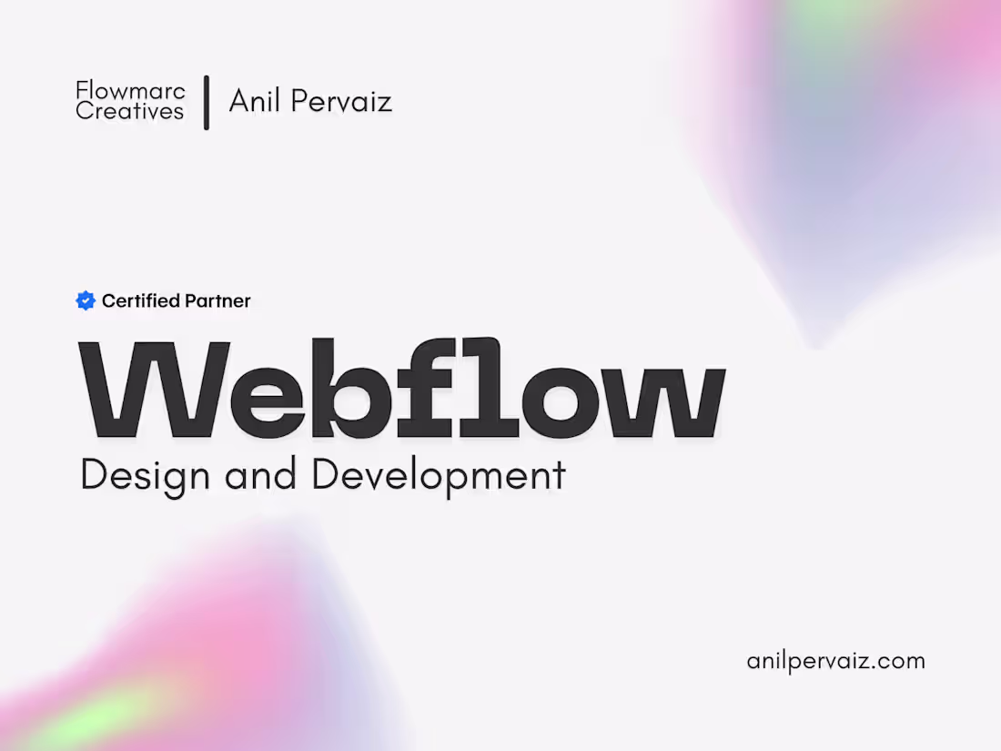 Cover image for Webflow Design & Development – Certified Webflow Partner