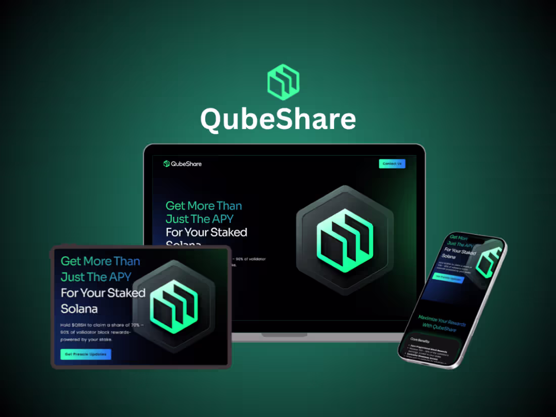 Cover image for QubeShare is a Solana staking