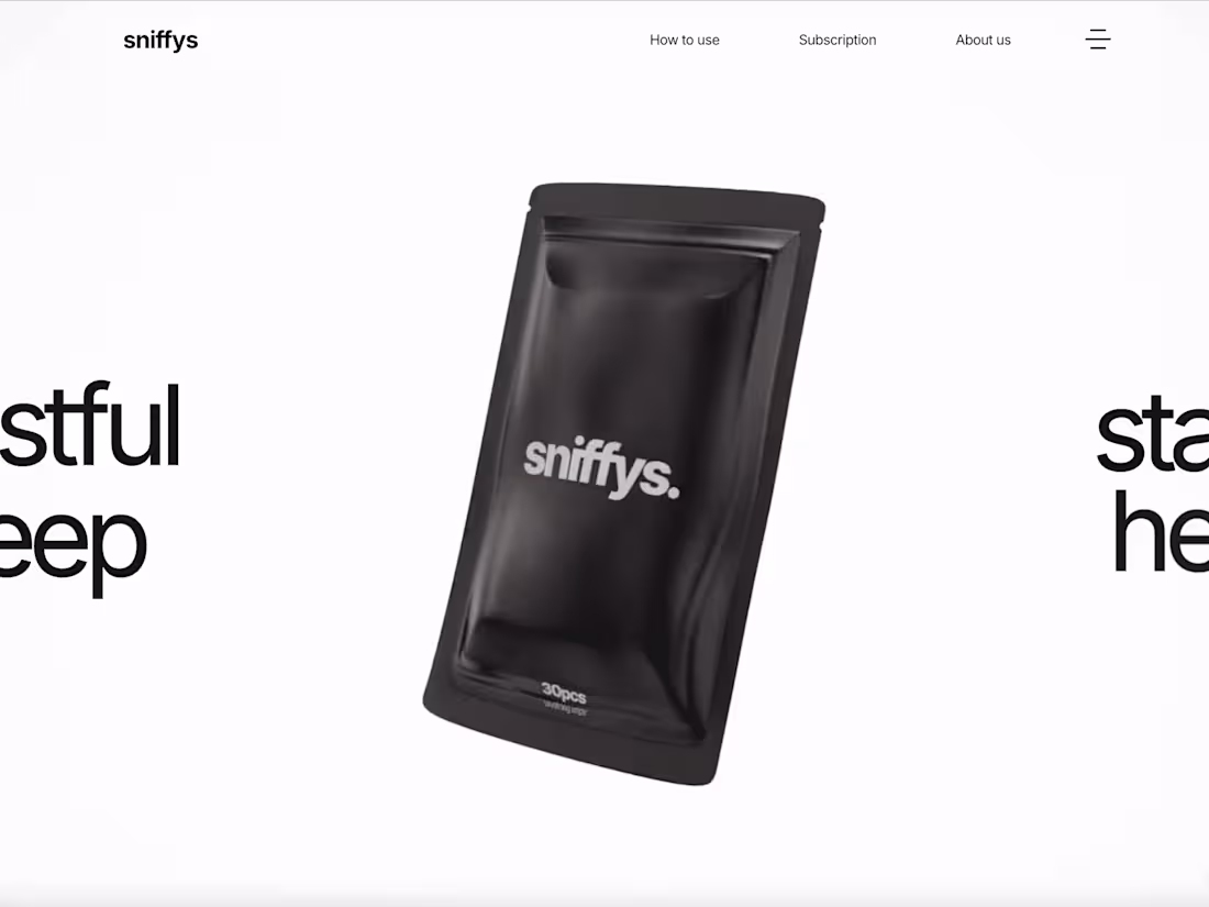 Cover image for Sniffys - sleep peacefully, perform better.