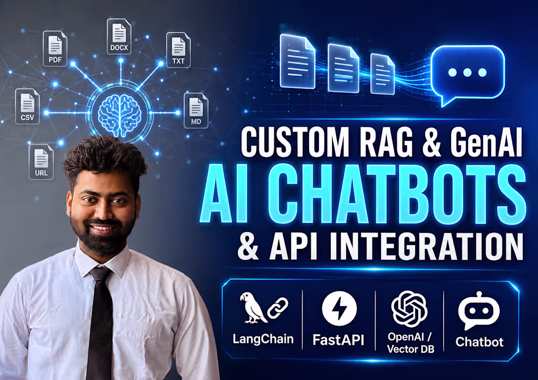 Cover image for Build custom Generative AI chatbot that answers using your data