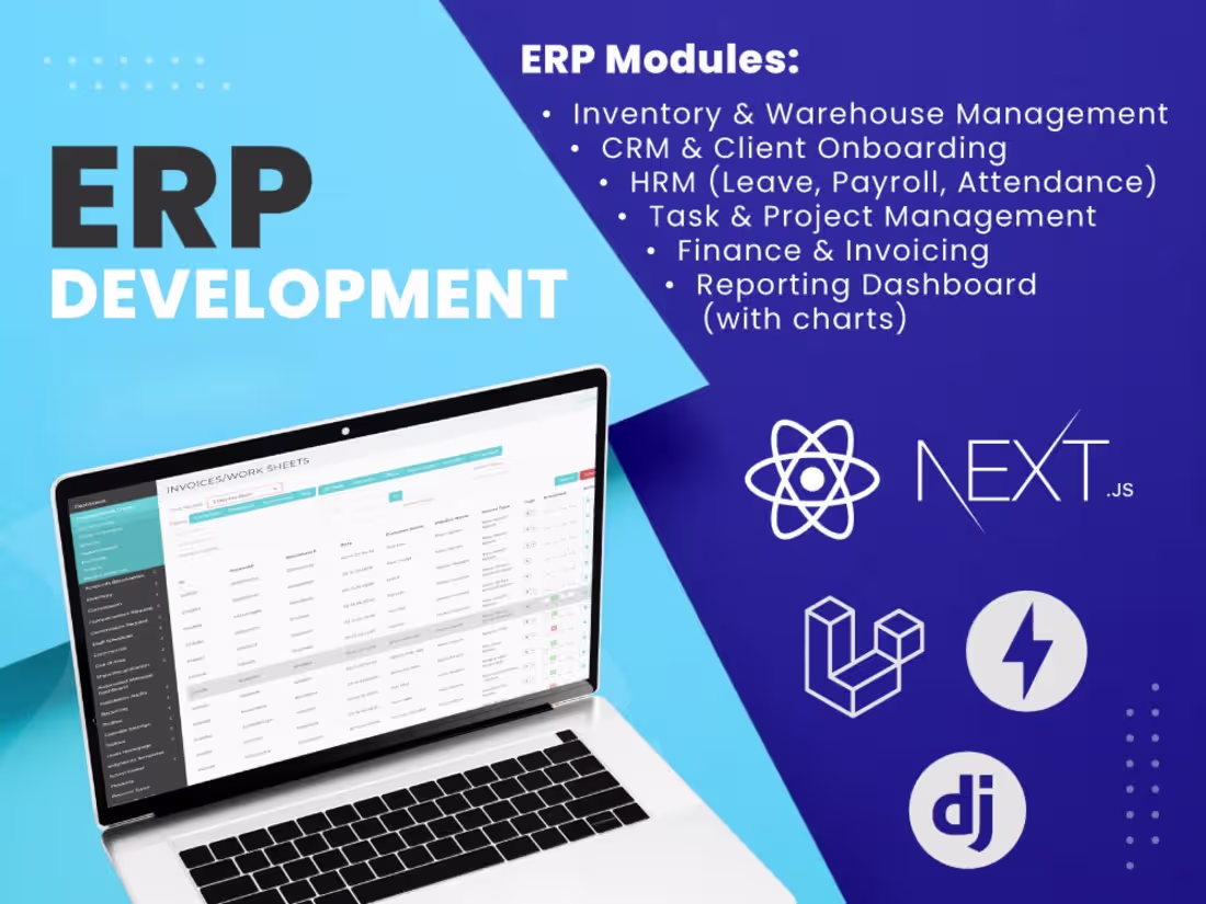 Cover image for ERP, POS, CRM, CMS for your Business