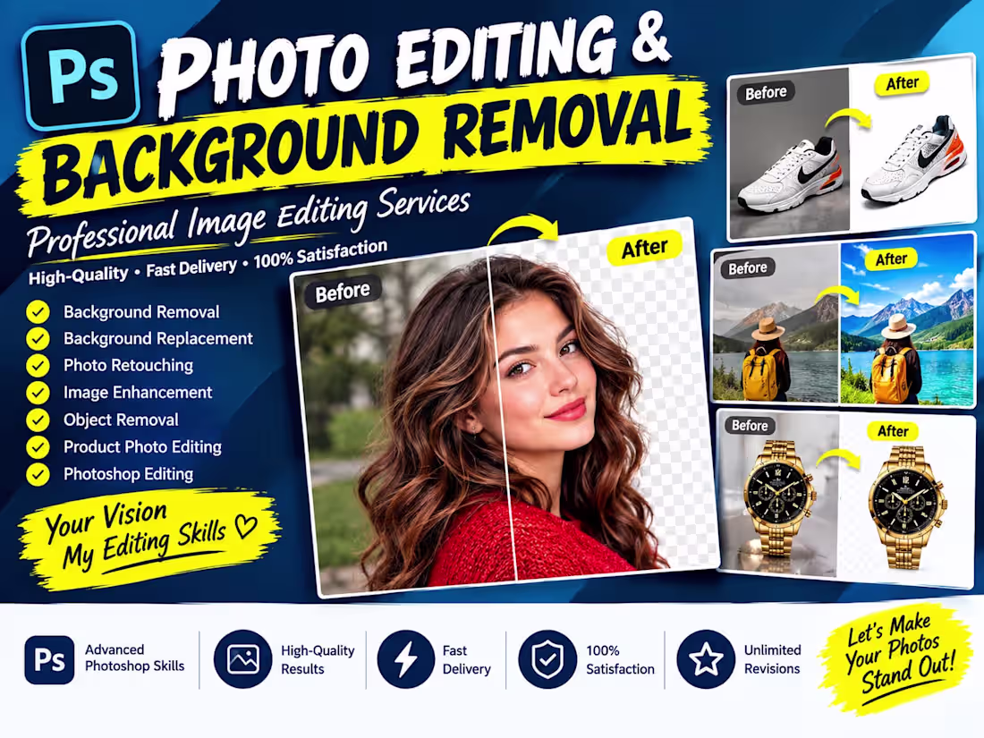 Cover image for Photo Editing & Background Removal