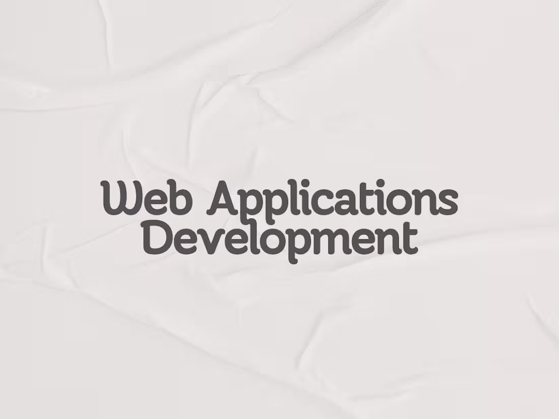 Cover image for Web Applications Development