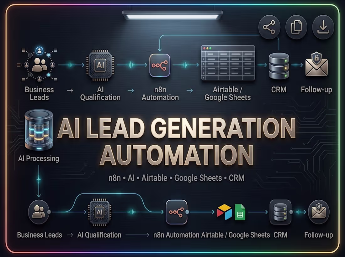 Cover image for AI Lead Generation & CRM Automation with n8n