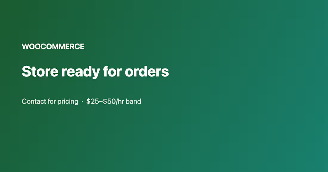 Cover image for WooCommerce store ready for orders