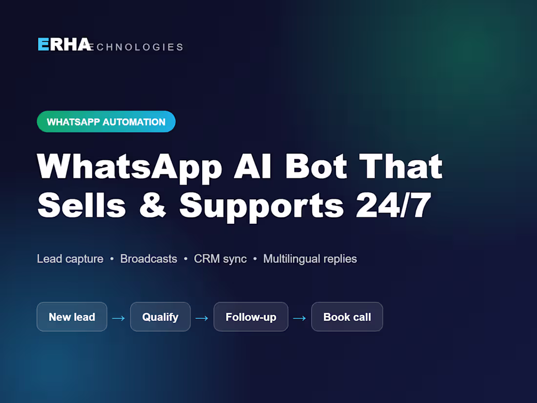 Cover image for WhatsApp AI Chatbot for Lead Generation & Support