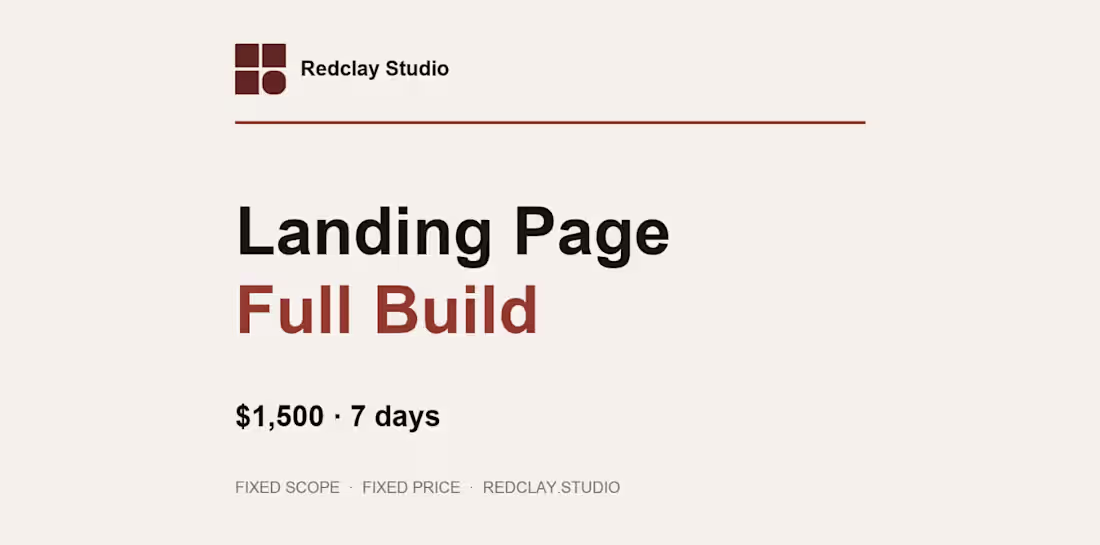 Cover image for Landing Page — Full Build