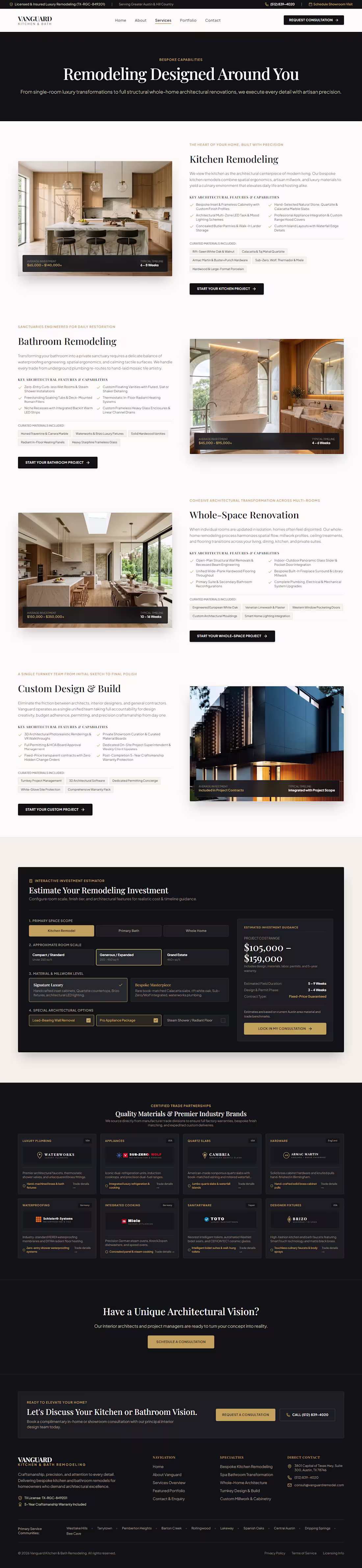 Cover image for Modern Kitchen & Bath Remodeling Website