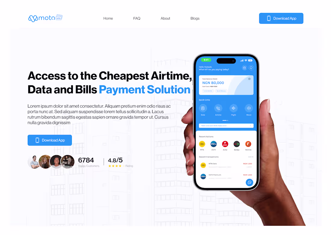 Cover image for Motobills Bills Payment Platform