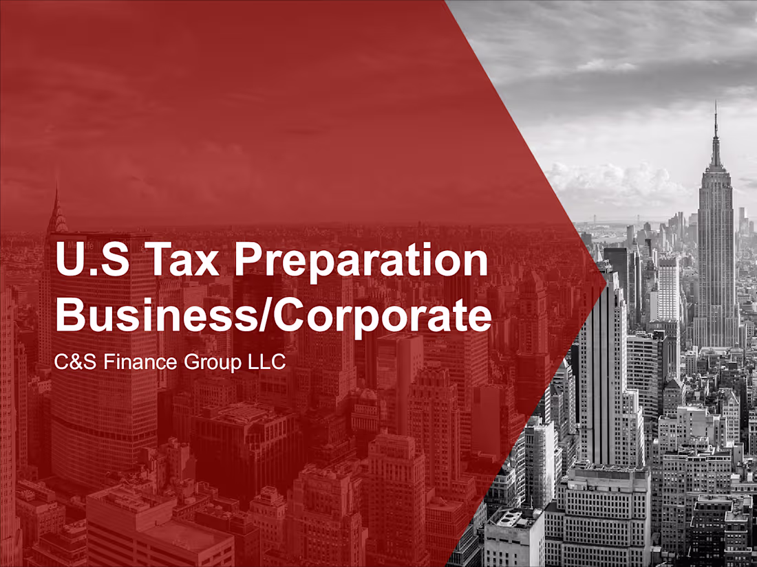 Cover image for U.S Tax Preparation Business/Corporation