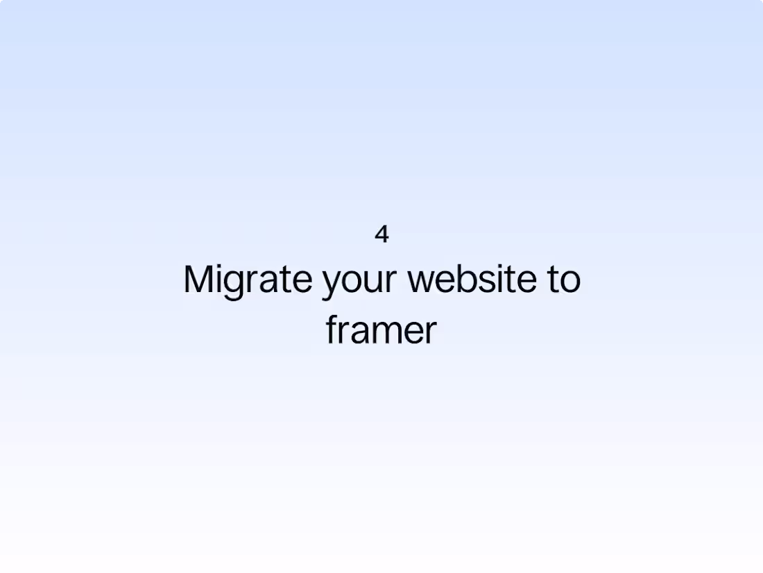 Cover image for Migrate to Framer
