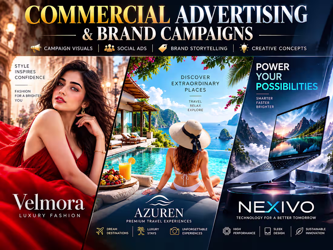 Cover image for Commercial Advertising & Brand Campaign Design