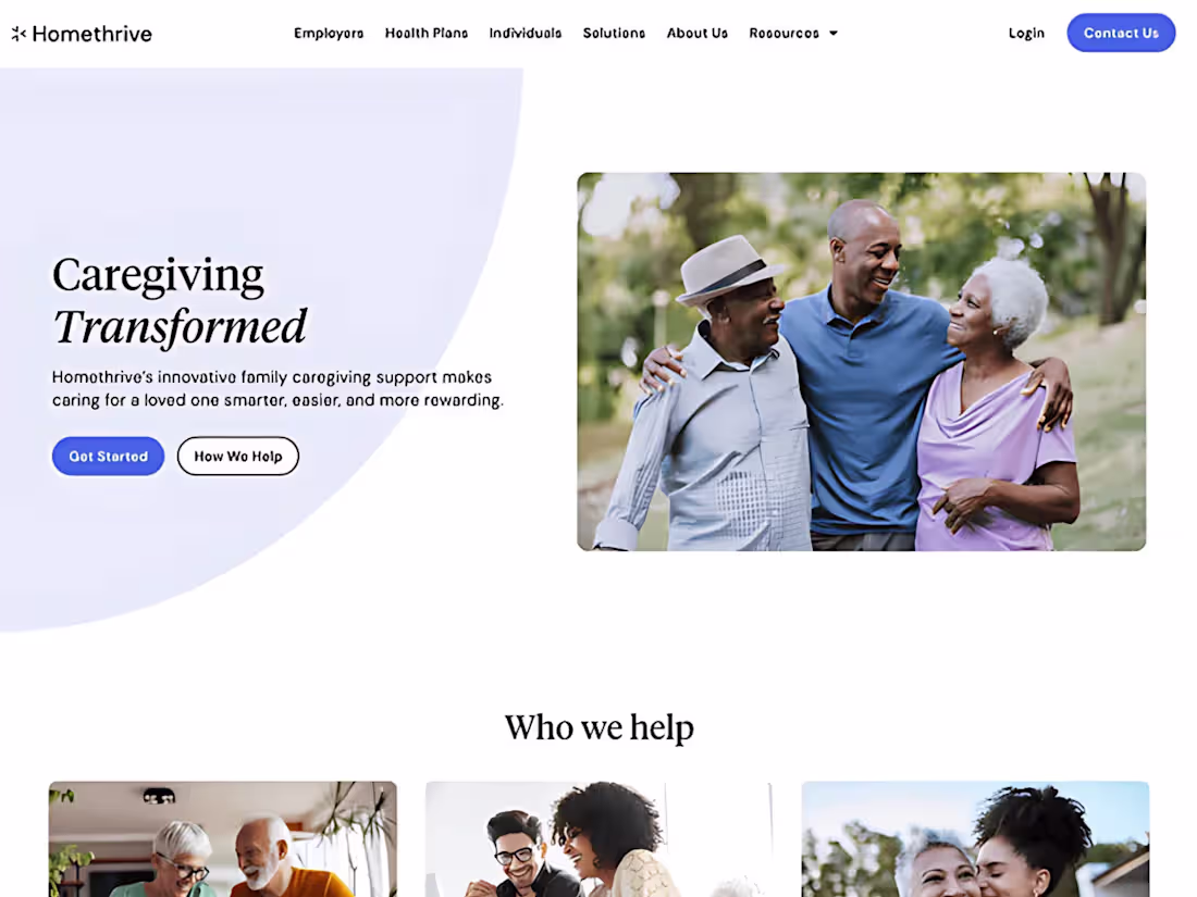 Cover image for Homethrive: Innovative Family Caregiving Support Solutions