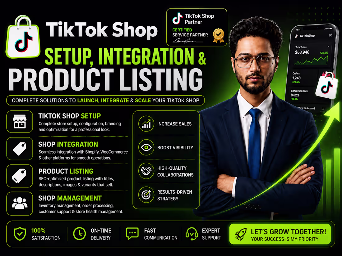 Cover image for TikTok Shop Setup, Integration & Product Listing