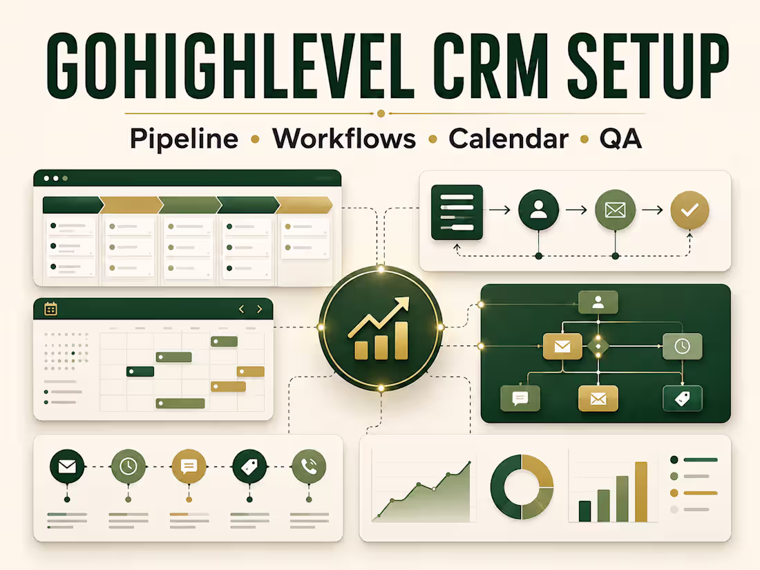 Cover image for GoHighLevel CRM, Pipeline & Workflow Setup
