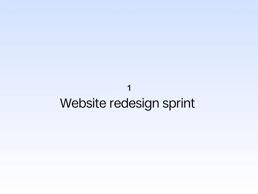 Cover image for Re-design Sprint