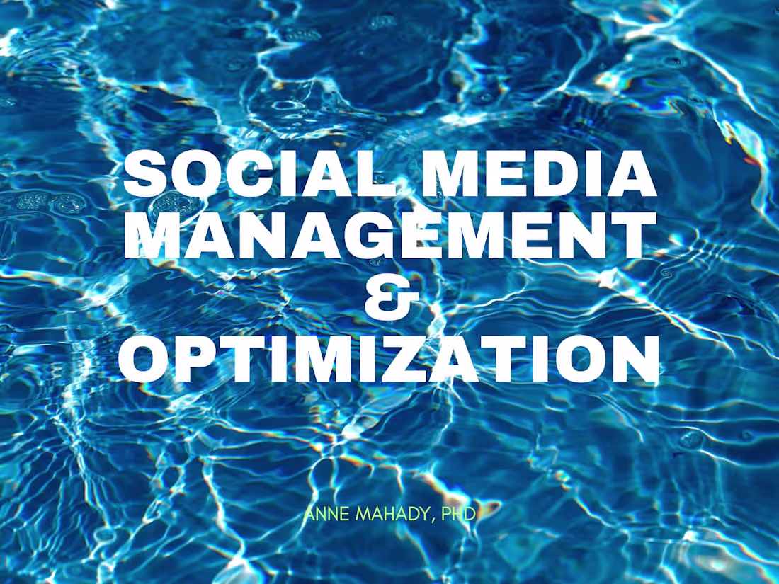 Cover image for Social Media Management & Optimization