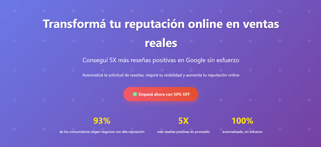 Cover image for Impulsa 5 Estrellas - Automated Google Reviews Booster