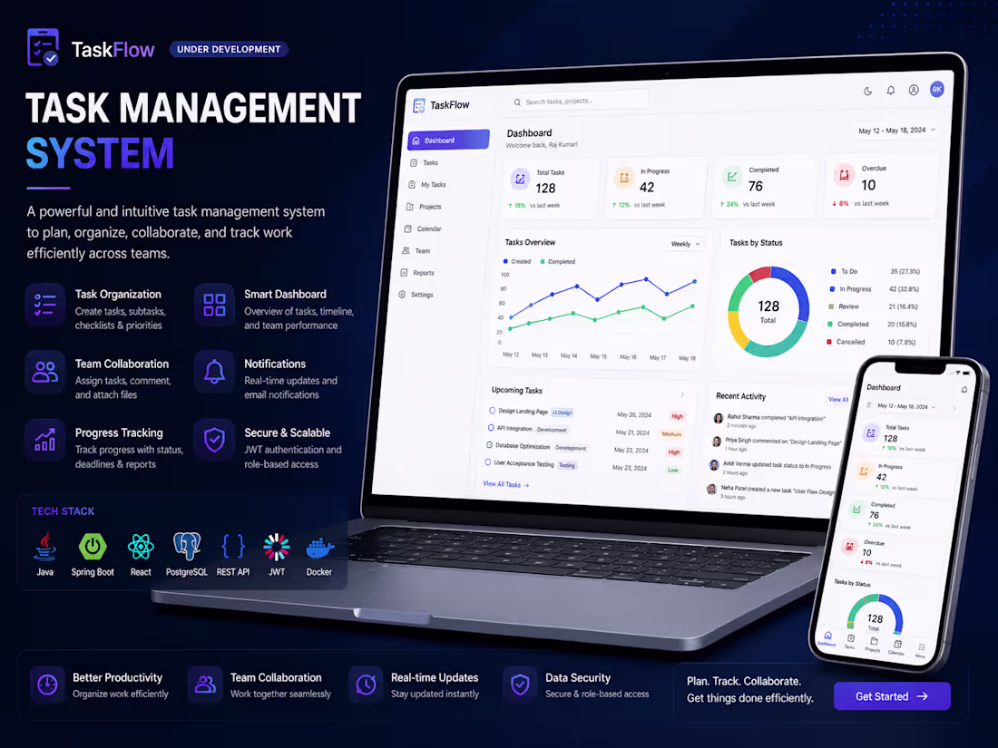 Cover image for Task Management System 🚀 
Designed