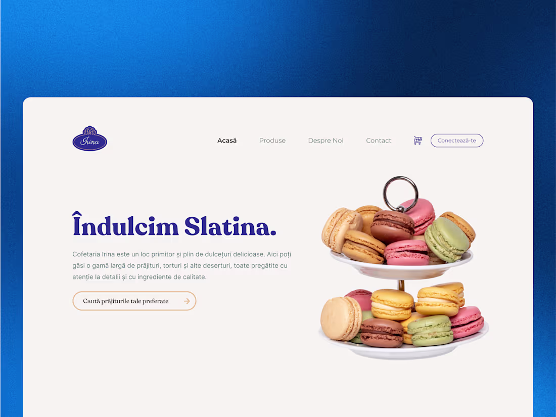 Cover image for Designed a modern, responsive website for Cofetăria Irina — ...