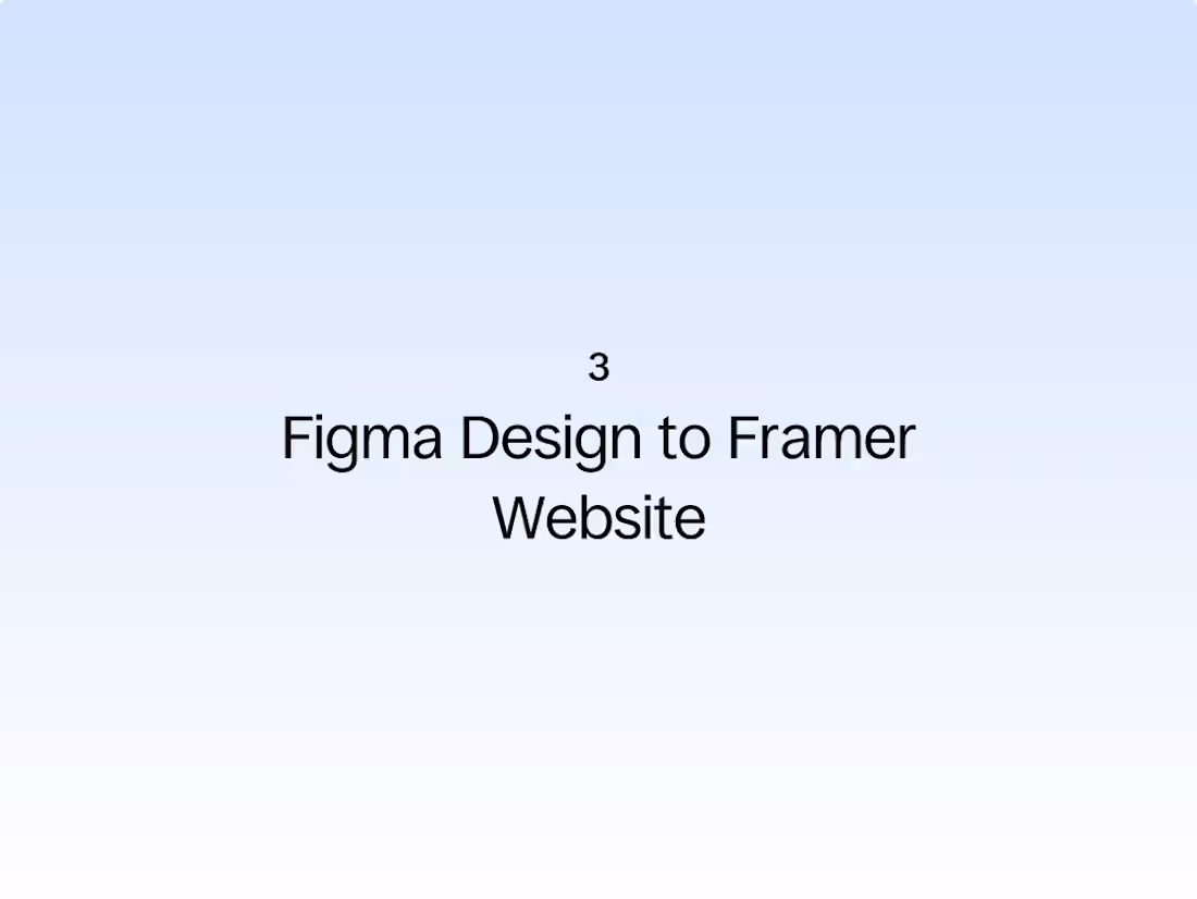 Cover image for Figma Design to Framer Website
