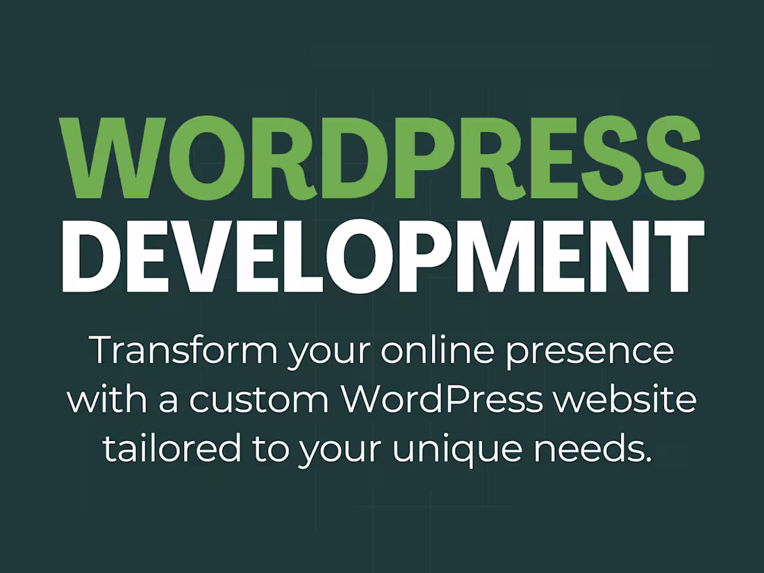 Cover image for Custom WordPress Website Design & Development