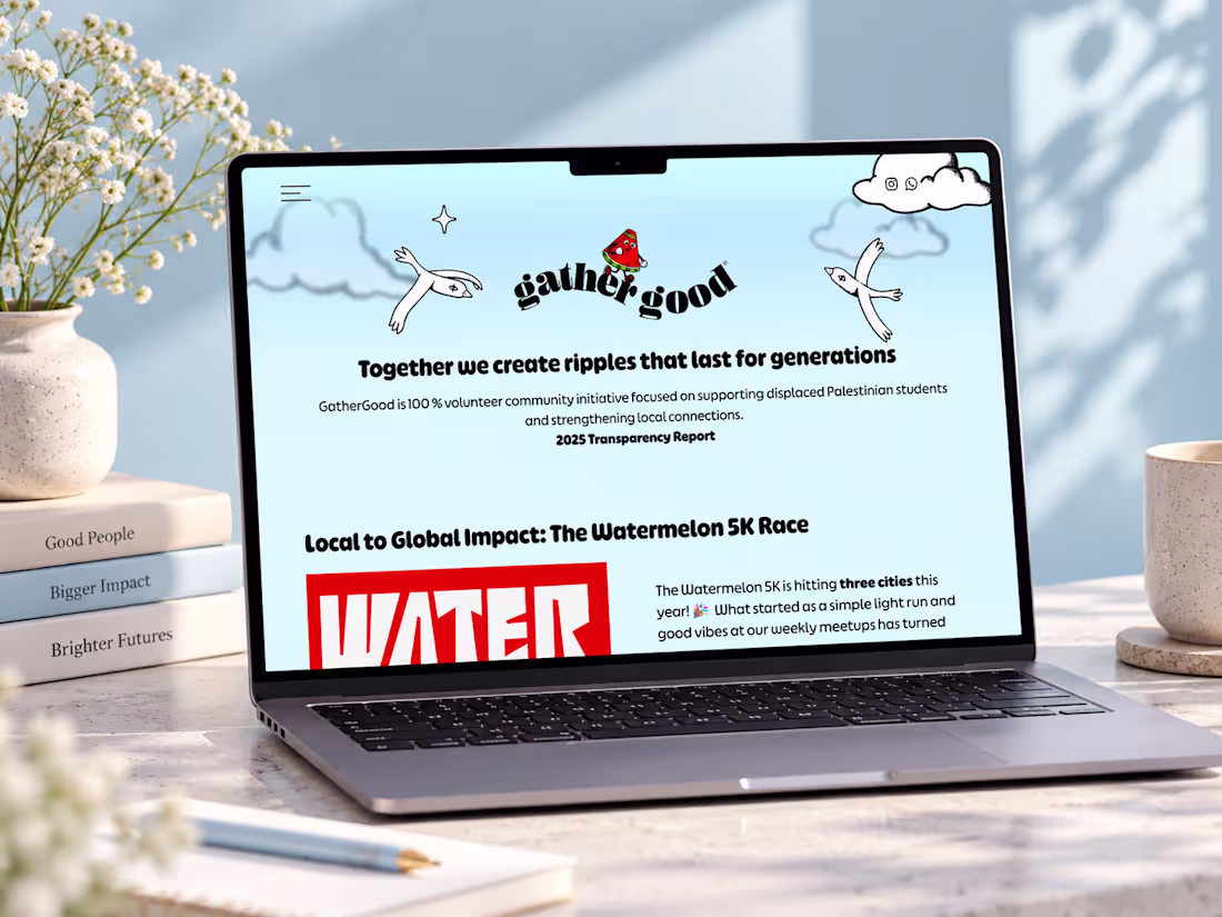 Cover image for Dreamweaver & Gathergood - NGO Webflow Landing Page