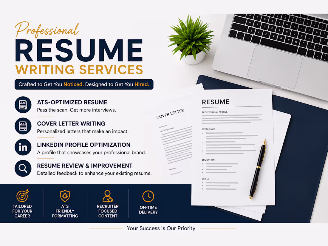 Cover image for ATS Resume Writing & LinkedIn Profile Optimization