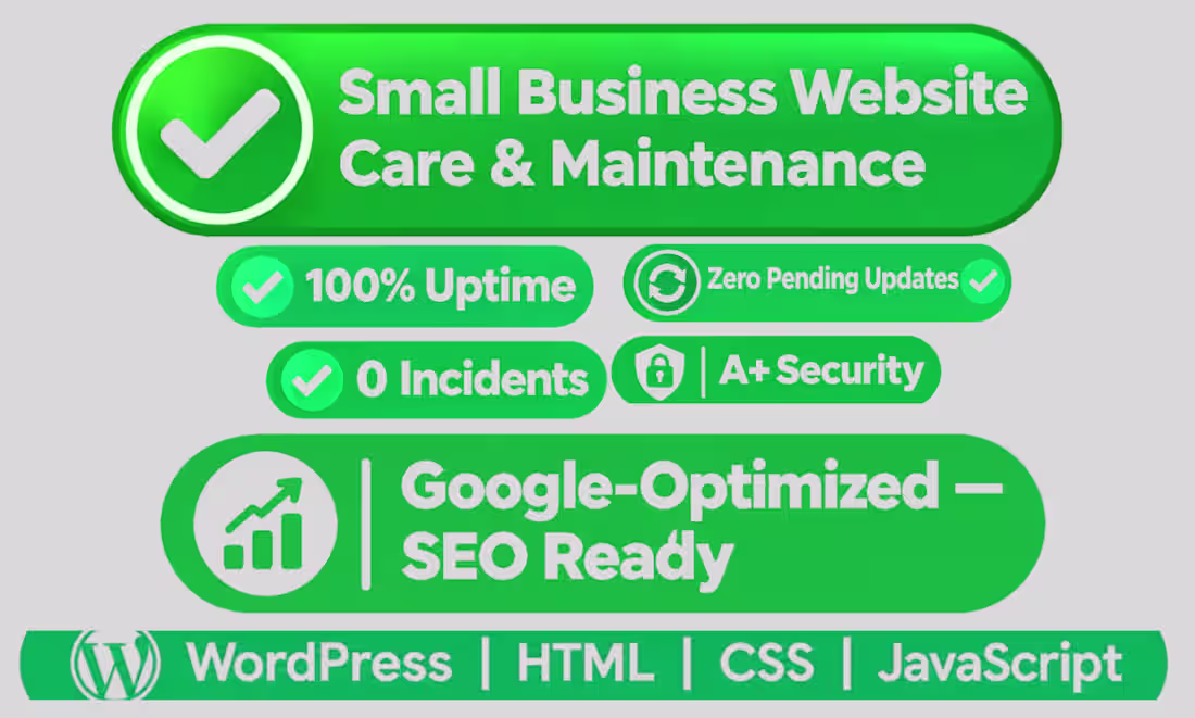 Cover image for Monthly Website Maintenance (WordPress & Custom)