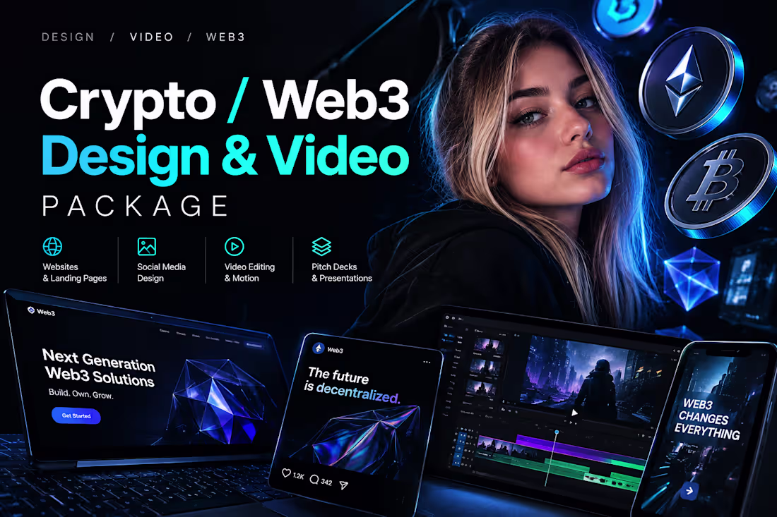 Cover image for Crypto / Web3 Design & Video Package