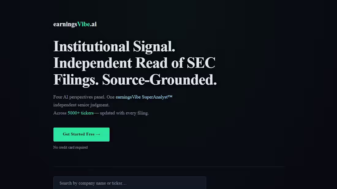 Cover image for earningsVibe Stock Screener — a