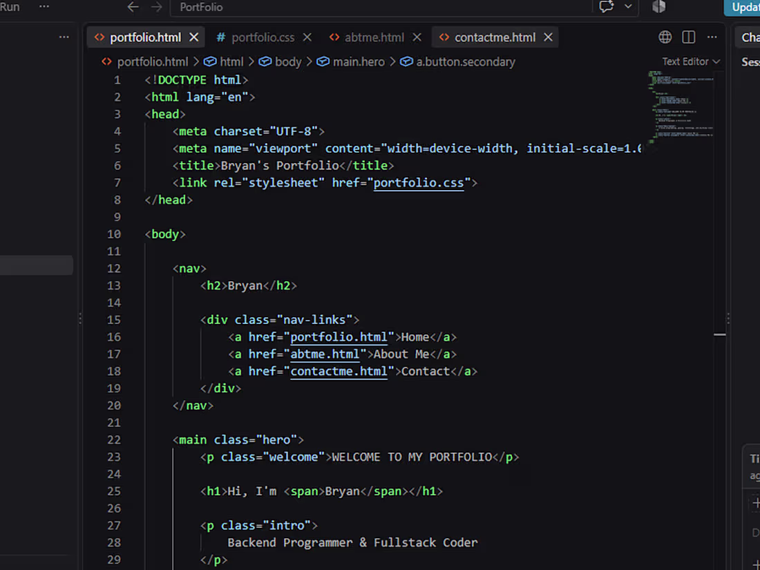 Cover image for The html of my main website