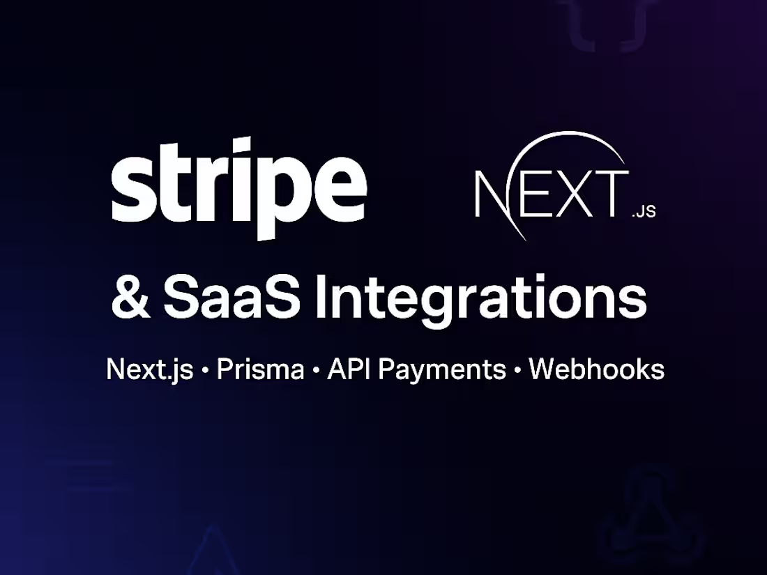 Cover image for Stripe & SaaS Integration for Web Applications 