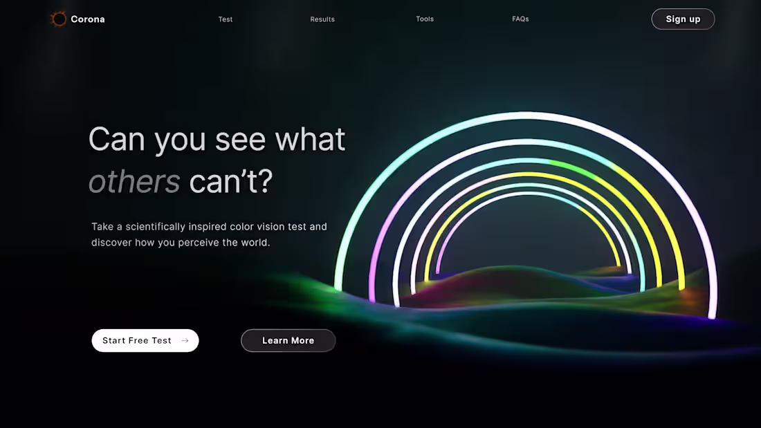 Cover image for #Corona  landing page design