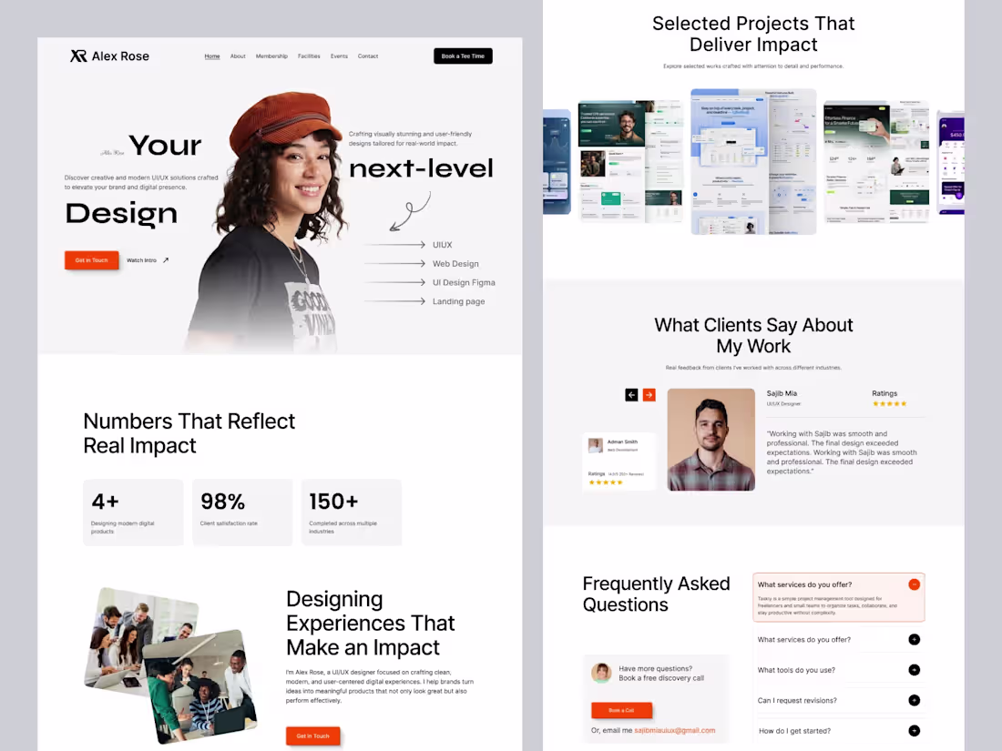 Cover image for Modern UI/UX Portfolio Landing Page