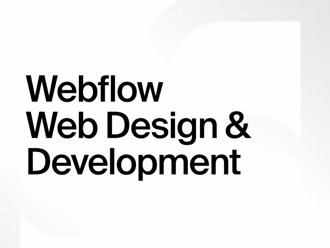 Cover image for Webflow Website Design & Development
