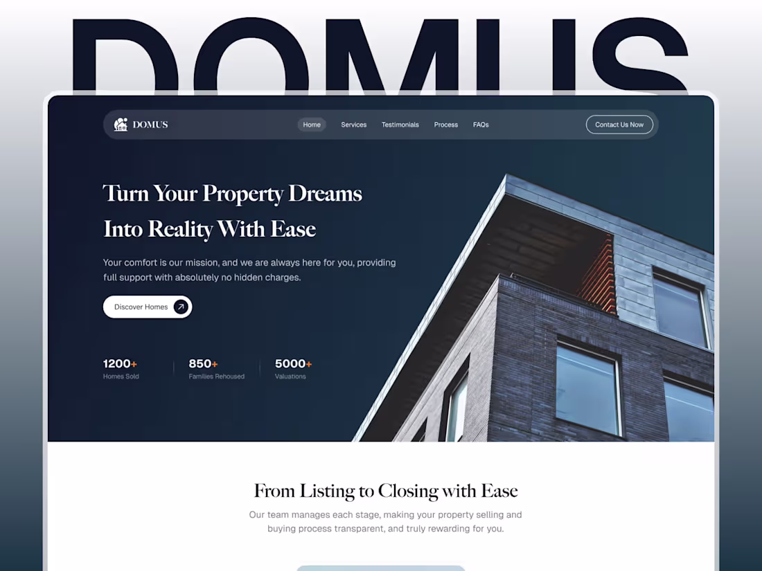 Cover image for DOMUS FRAMER TEMPLATE