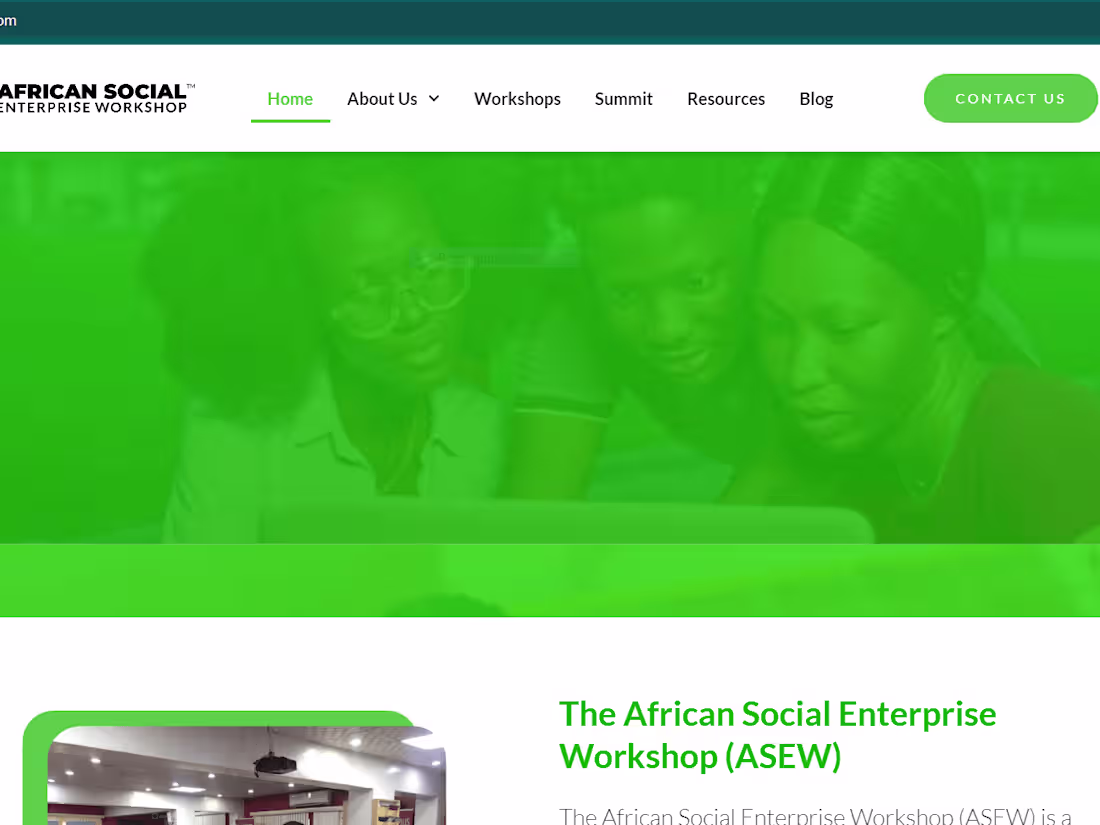 Cover image for African Social Enterprise Workshop (ASEW) – The Technical suppo…