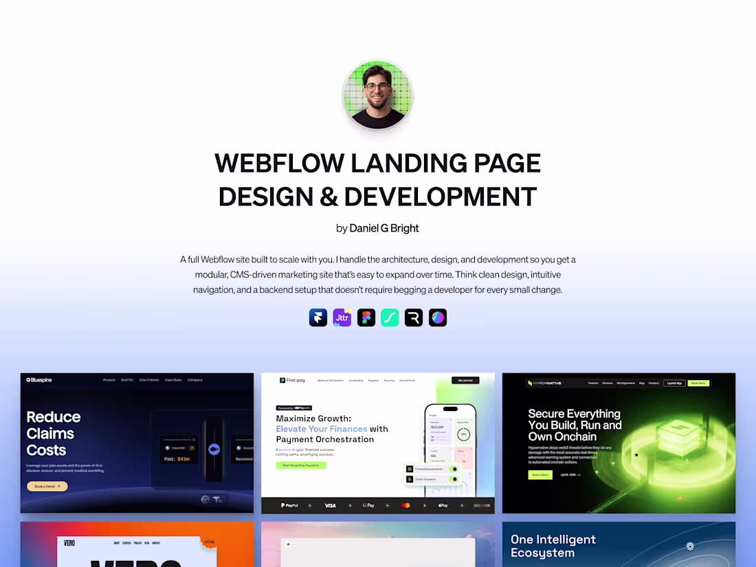 Cover image for Webflow Landing Page Development — Build Only