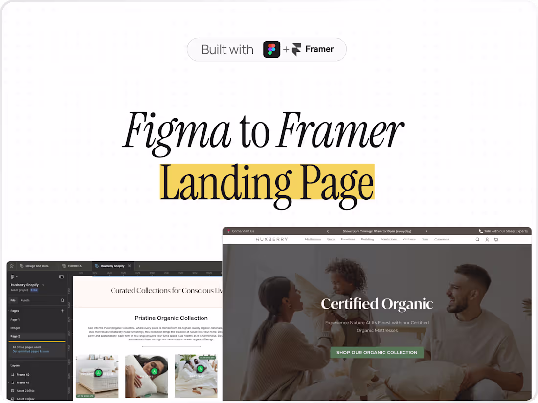 Cover image for Figma to Framer Landing Page