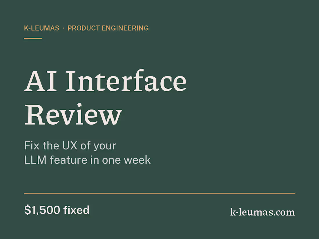 Cover image for AI Interface Review: fix the UX of your LLM feature