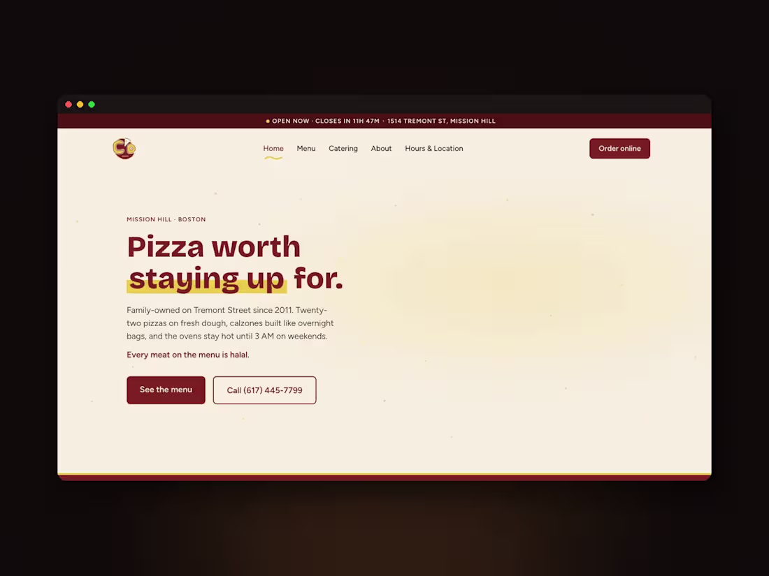Cover image for Crispy Dough Pizzeria, a family pizza shop open since 2011
