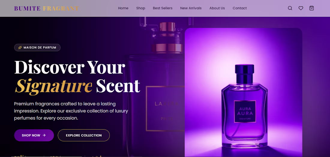 Cover image for Perfume E-Commerce Website Development
I designed