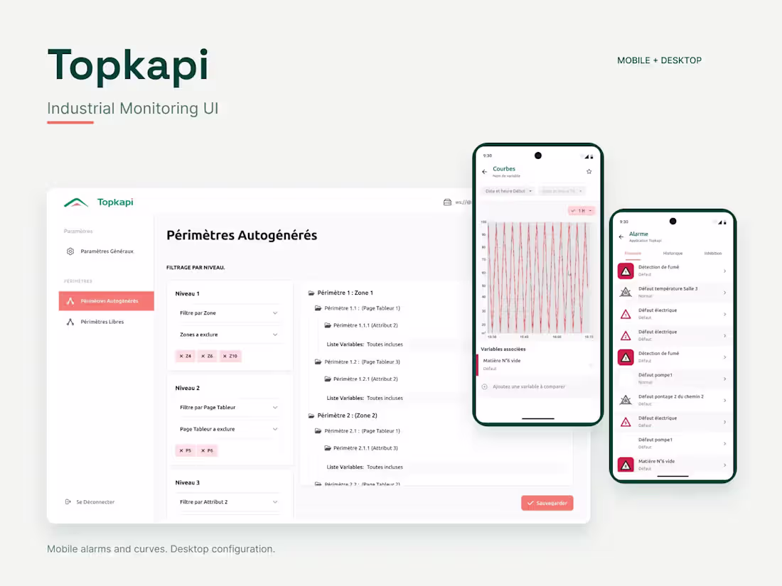Cover image for Topkapi | Industrial Monitoring Mobile & Desktop UX/UI
