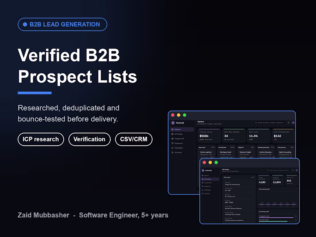 Cover image for B2B Lead Generation & Verified Prospect Lists