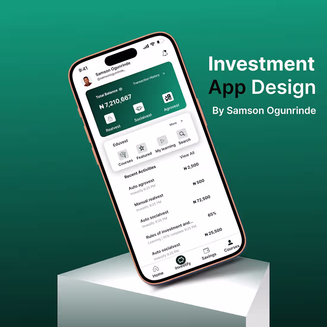 Cover image for Investment App Design :: Behance